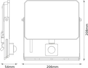Osram - LED reflektor érzékelővel FLOODLIGHT LED/50W/230V 6500K IP65 fekete