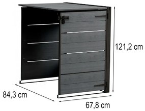 Hide away kültéri szemetes tároló - kiegészító elem 240 L