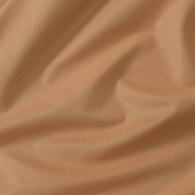 Goldea körgumis pamut lepedő - őszi barna 80 x 200 cm