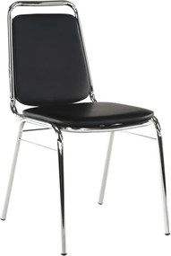 Szék tárgyalóterembe, fekete textilbőr, ZEKI