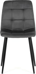 CT-V5081 GREY4 szürke bársony étkezőszék
