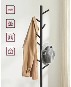 LINEA álló ruhafogas, fekete