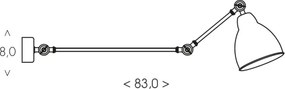 BRILAGI - Fali lámpa QUILL 1xE27/40W/230V 83 cm fekete