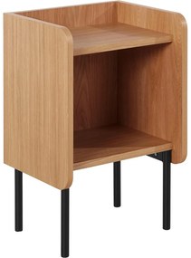 Natúr színű éjjeliszekrény tölgyfa dekorral Wrap – Bonami Selection