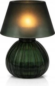 Dekoratív gyertyatartó üveg teamécsestartó 12x17cm