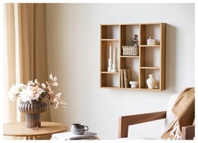 Natúr színű többszintes tölgyfa fali polc 15 cm Townsville – House Nordic
