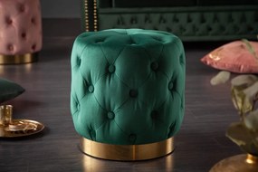 Design puff Rococo 37 cm sötétzöld