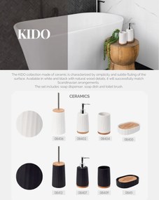 BISK Erga Kido, álló WC kefe, fehér-barna, ERG-08406