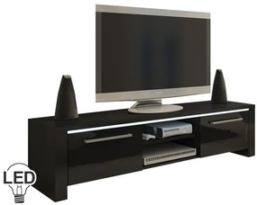 TV asztal/szekrény Helix (fekete + fényes fekete). 780042