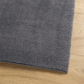 HUARTE antracit rövid szálú puha és mosható szőnyeg 80 x 250 cm