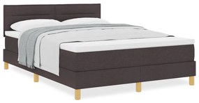 Boxspring ágy matraccal Sötétbarna 140x190 cm Szövet