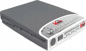 Gumis jersey lepedő 180x200 szürke Constance Karo