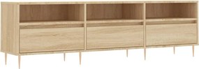 vidaXL sonoma tölgy színű szerelt fa fali TV-szekrény 150x30x44,5 cm