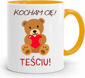 Sárga Bögre Apósnak Szeretlek Apósom! Ajándék fényképes nyomattal