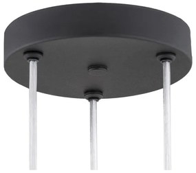 Argon 6103 - Csillár zsinóron HOLLYWOOD 3xE14/7W/230V fekete