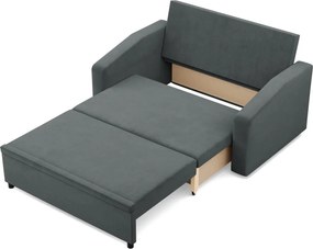 Zeus kanapé, bársony, hab töltet, döntött kartámasz, szürke