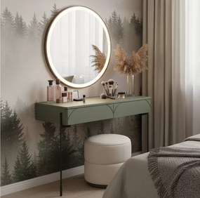 Sonatia konzolasztal/sminkasztal 100 2SZ - olívazöld