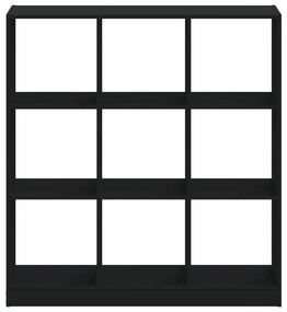 fekete szerelt fa könyvszekrény 102 x 32 x 108 cm