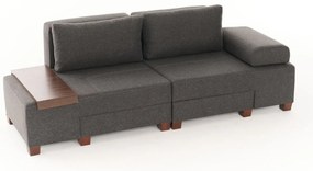 3 személyes kanapéágy Perenna Linen - Antracit