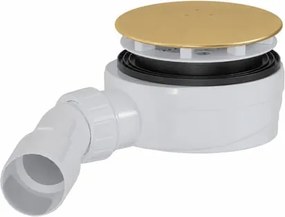 SAT Aurum zuhanytálca-szifon 90 mm DN40/DN50 12,1 cm, matt arany, műanyag SATESLIM90BG