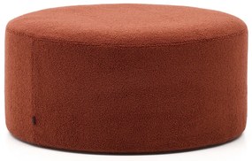 Terrakotta színű buklé puff Kaeli – Kave Home