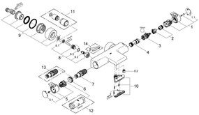 GROHE 34174001 - Termosztátos kádcsaptelep GROHTHERM 2000 172 mm fényes króm