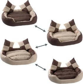 PETSTUFF® Kutyafekhely krém/barna 110 x 80 x 23 cm