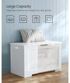 Tároló láda, játéktároló, fehér 76x40x48cm