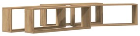 Fali Polcok 4 db Kézműves Tölgy 80x15x26 cm Mérnöki Fa