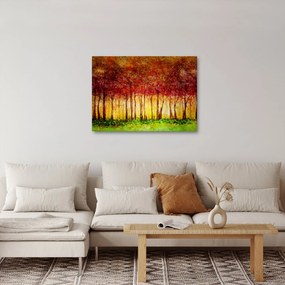 Kép - Lombhullató erdő festménye (70x50 cm)