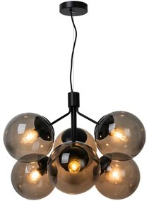 Nordlux - Csillár zsinóron IVONA 6xE27/28W/230V fekete