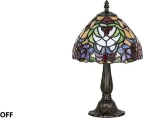 éjjeli lámpa e14 40w bronz/többszínű mirella
