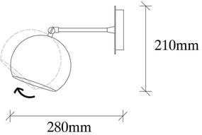 Bronzszínű fali lámpa ø 15 cm Sivani – Opviq lights