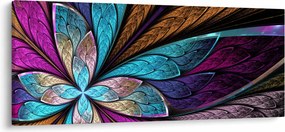 Kép - absztrakció, virág (120x50 cm)