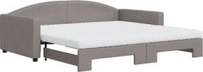 vidaXL fekete kihúzható szövet heverő matracokkal 100 x 200 cm