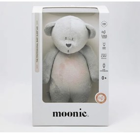 Moonie - Snuggle buddy dallammal és világítással medvebocs 2.0 ezüst