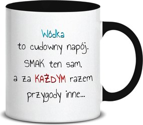 Fehér Bögre 330ml Fekete Ajándék Vodka Csodálatos Ital MIX Minták