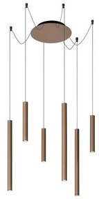 Lucide 74403/06/97 - LED Dimmelhető csillár zsinóron LORENZ 6xLED/4W/230V réz