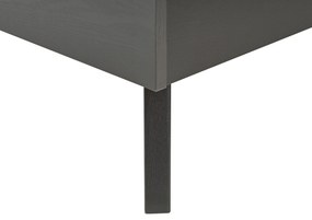 Fekete rattan franciaágy 140 x 200 cm MONPAZIER  Beliani