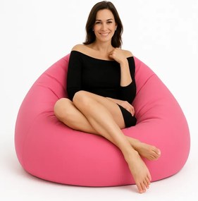 EMI óriás golyó alakú rózsaszín műbőr babzsákfotel