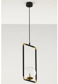 Jupiter 2023 - Csillár zsinóron ZAFRA 1xG9/10W/230V fekete/arany/átlátszó