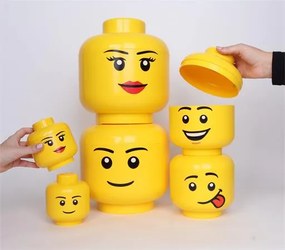 Tárolódoboz, fej, nagy, LEGO, Girl (L40321725)
