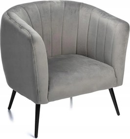 Hug fotel Dark Grey Black nagy kényelmes bársony fotel szürke glamour