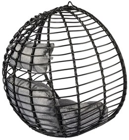 Mila fekete mesterséges rattan függőfotel - Bonami Selection