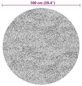 HUARTE fekete rövid szálú puha és mosható szőnyeg Ø 100 cm