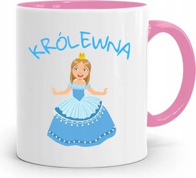 Rózsaszín Bögre Gyerekeknek Királylány Lánya +név fényképes nyomtatással