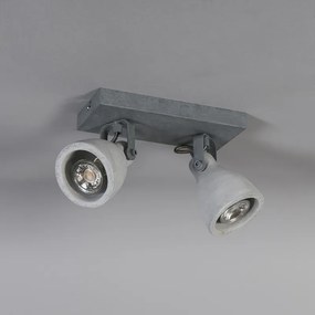 Ipari reflektor szürke beton 2 lámpás - Creto