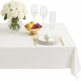Abrosz Foltálló Sima 140x220 Univerzális Fehér Karácsonyi Asztalterítő Matt