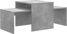 vidaXL betonszürke szerelt fa dohányzóasztal szett 100 x 48 x 40 cm