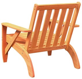 Kerti adirondack szék viaszbarna 75x77x77 cm tömör fa fenyőfa